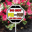 Do Not Pee or Poop on the Lawn (Red) Garden Sign