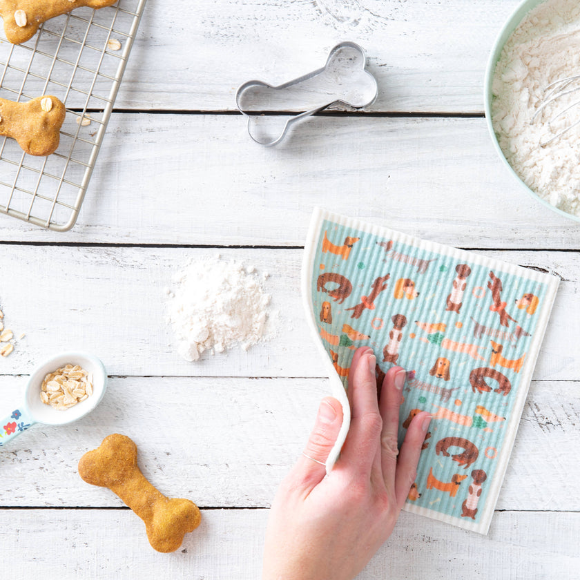 Dachshund Pupper Towel Swedish Dishcloth- Each