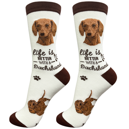 Dachshund Red Dog Socks Unisex