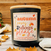 Autumn Leaves and Dogs Please Candle