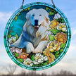 Great Pyrenees Suncatcher with Chain