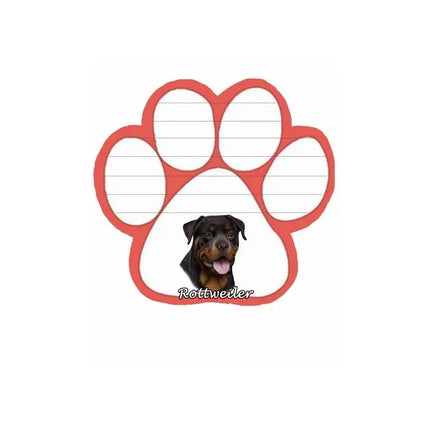 Rottweiler Paw Print Note Pad