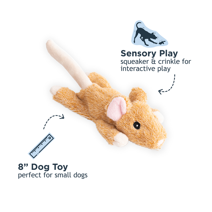 Dog Toy Mouse Stuffless Squeaker Toy