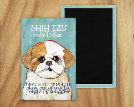 Shih Tzu Tan & White Magnet UD