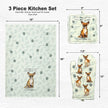 Chihuahua, tan, oven mitt set