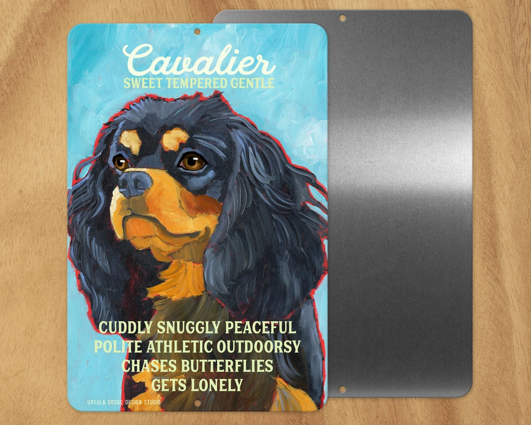 Cavalier (Black & Tan) -UD Metal Sign