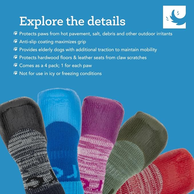 Indoor/Outdoor Dog Sock - Charcoal