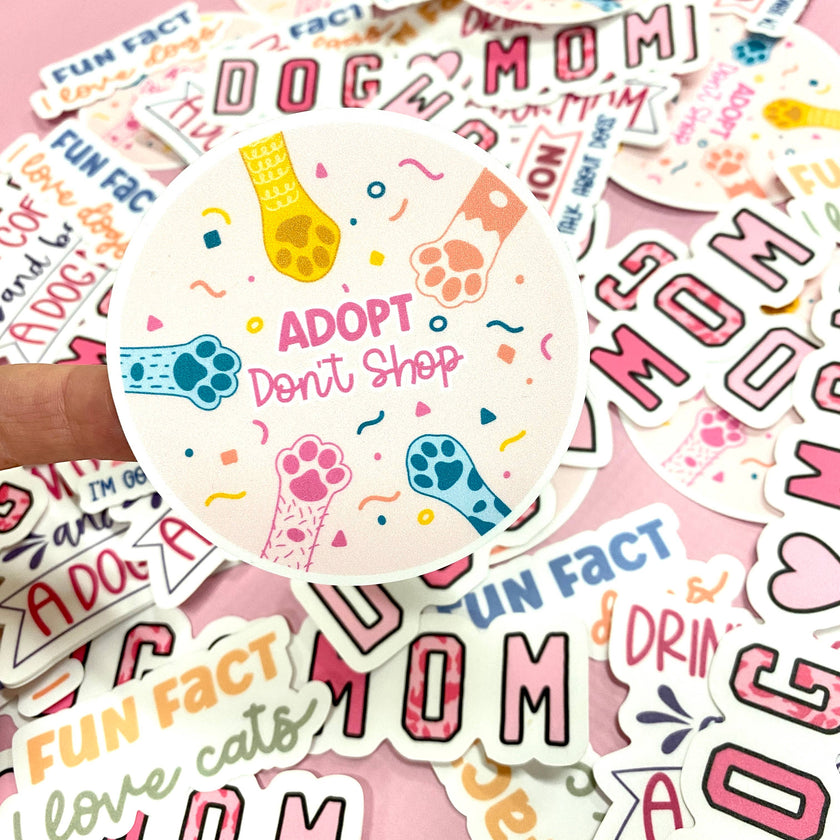 Adopt Don't Shop Sticker Vinyl Decal