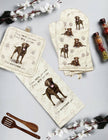 Labrador, chocolate, oven mitt set