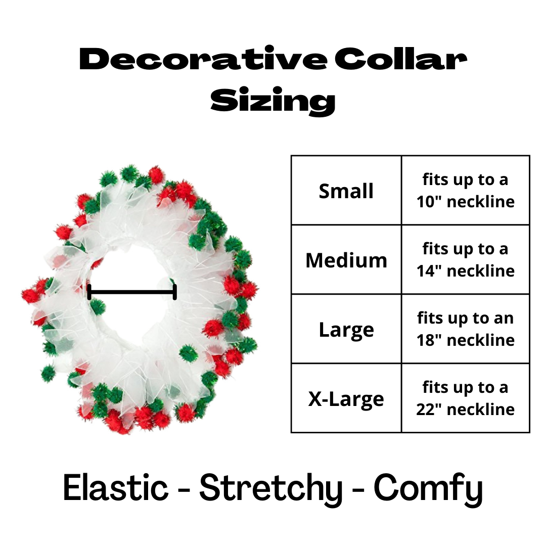Christmas Pom Pom Decorative Dog Collar