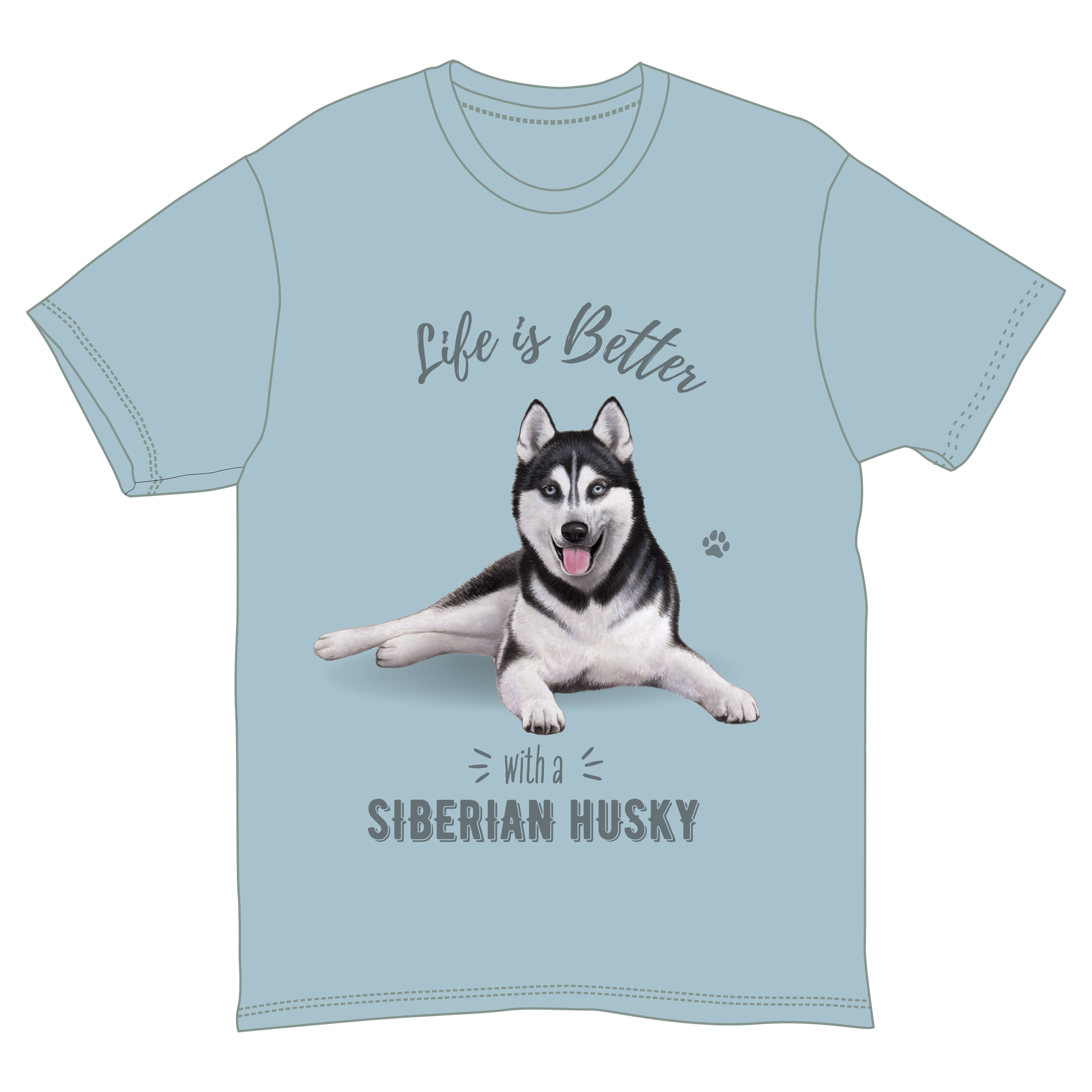 Siberian Husky Dog Tee Shirt Unisex