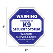 K9 Security System Garden Security Sign
