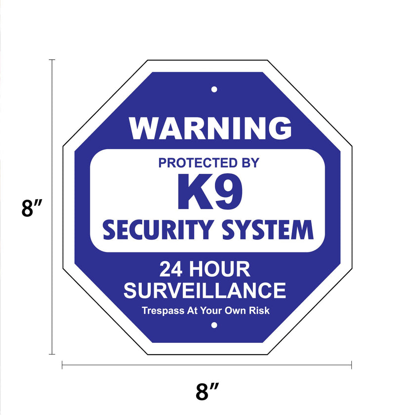 K9 Security System Garden Security Sign