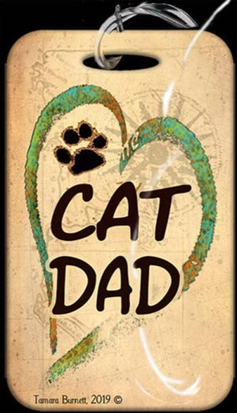 Travel in Style with Our Cat Dad Luggage Tag