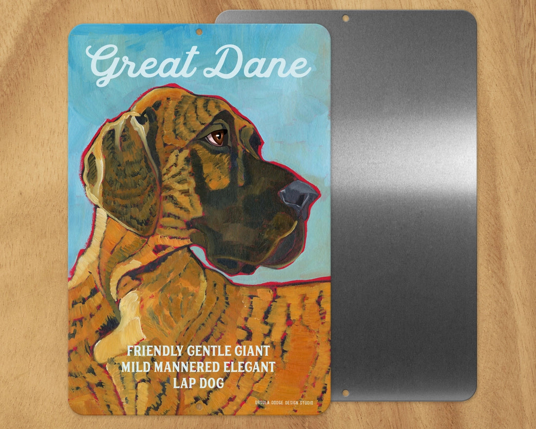 Great Dane (Brindle) -UD Metal Sign