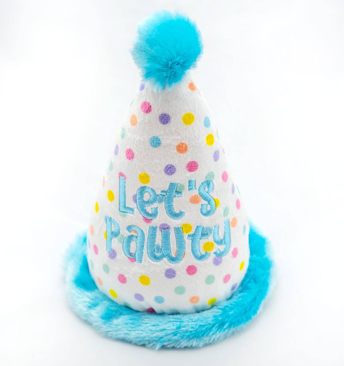 Dog Toy Birthday Hat ThoozyPet Birthday Hat Blue Plush Dog Toy 7