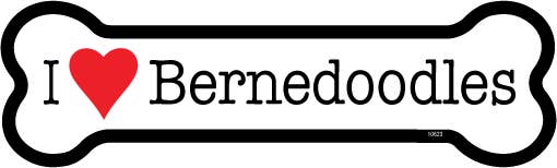 I (heart) My Bernedoodles Bone Shaped Magnet