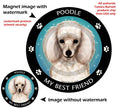 Poodle White My Best Friend Circular Magnet