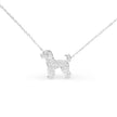 Silver CZ Pet Dog Necklace