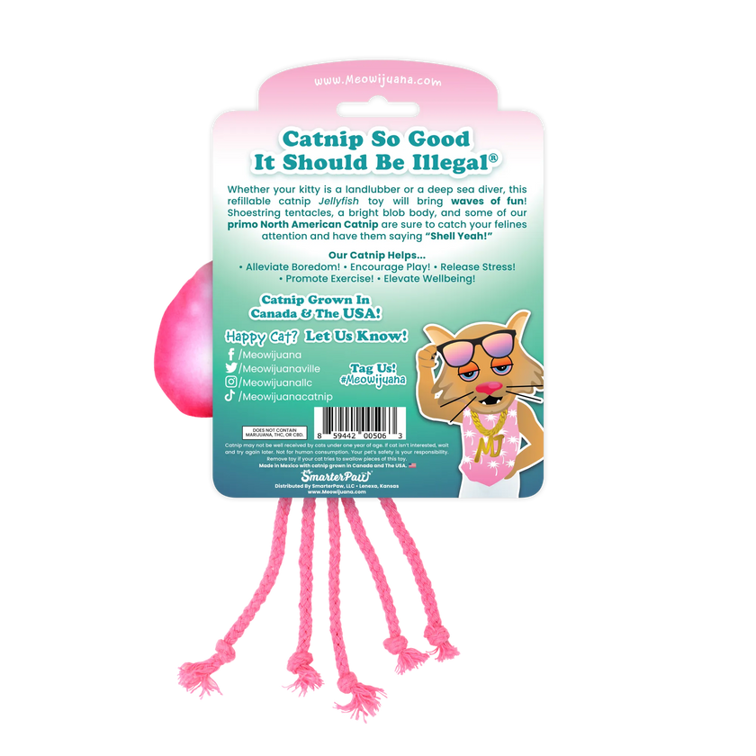 Meowijuana® Get Floated Jellyfish Refillable Cat Toy