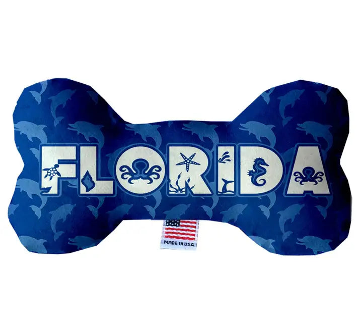 Florida Blue Dolphins Bone Dog Toy