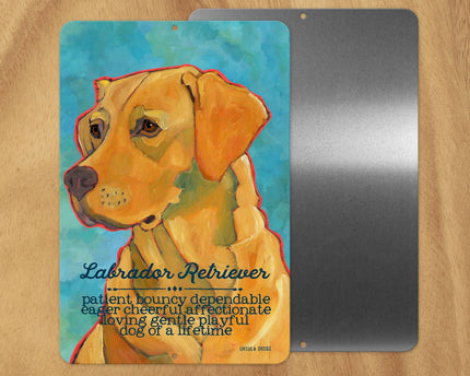 Labrador Retriever (Yellow) -UD Metal Sign