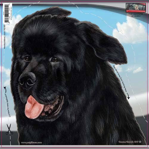 Newfoundland - Dogs on the Move Window Decal