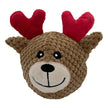 Dog Toy Santa & Reindeer Christmas EZ Squeaky Floating Twin Pack Ball Toy Set