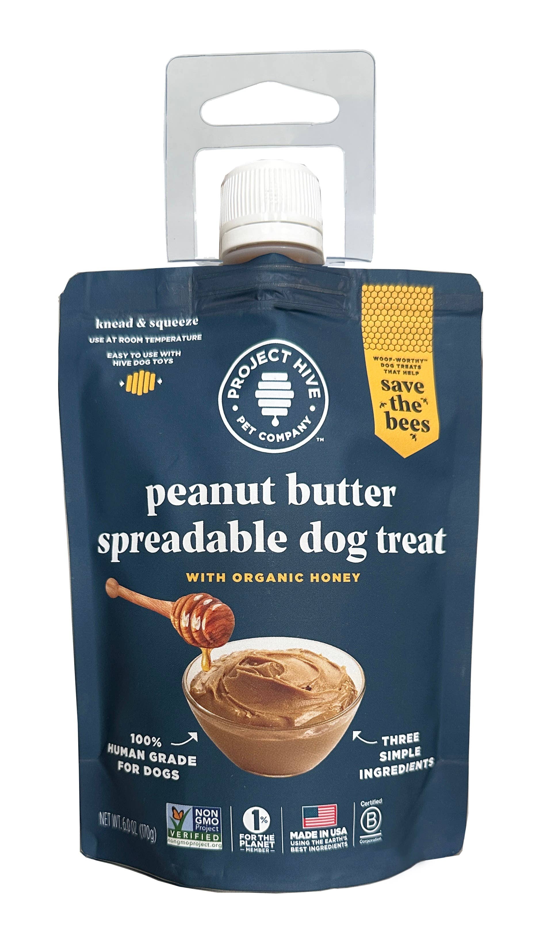 Project Hive Peanut Butter Spreadable Dog Treat 6 oz