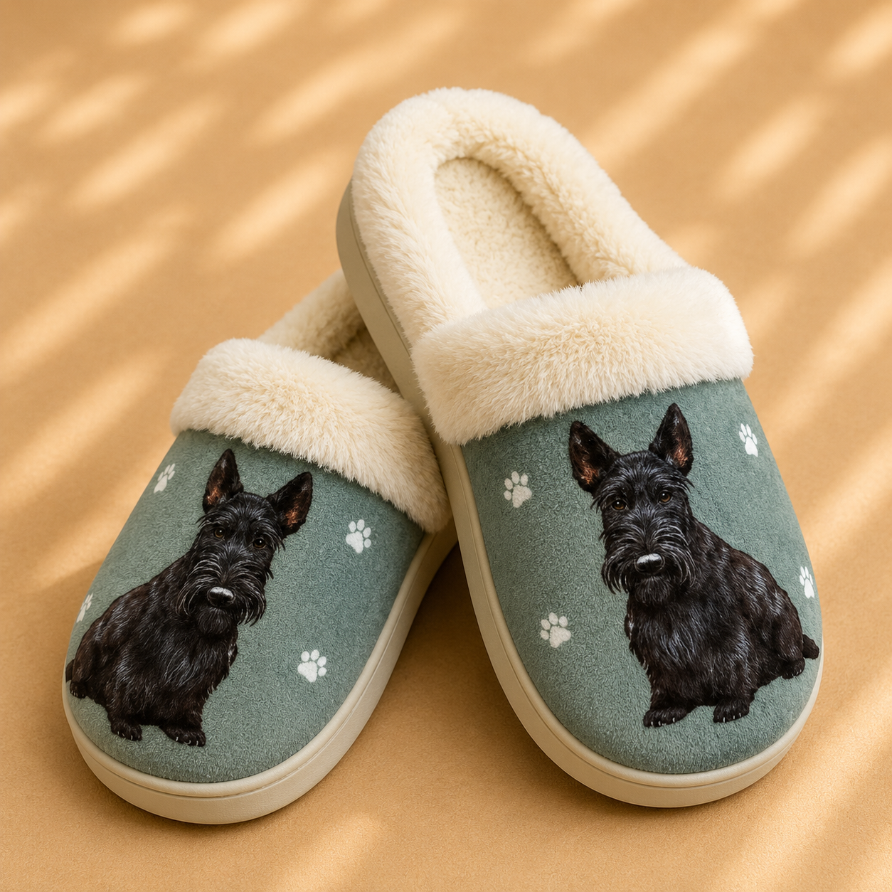 Scottish Terrier Dog Pet Lovers Comfy Snuggs Slippers