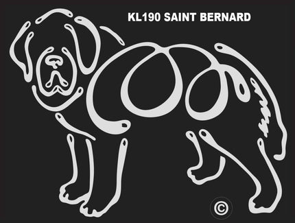 Saint Bernard K-line Window Tattoo