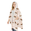 King Charles Cavalier Snugg Wraps with Hoodie – Ultra Soft Sherpa Fleece Wrap for Pet Lovers