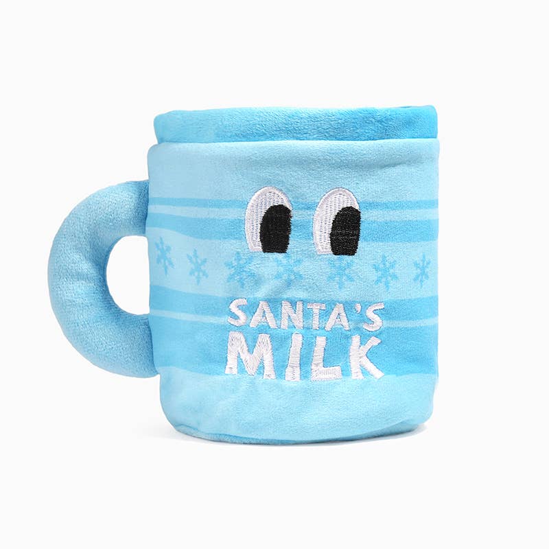Dog Toy Santa’s Milk Cookies Plush Christmas Toy Set