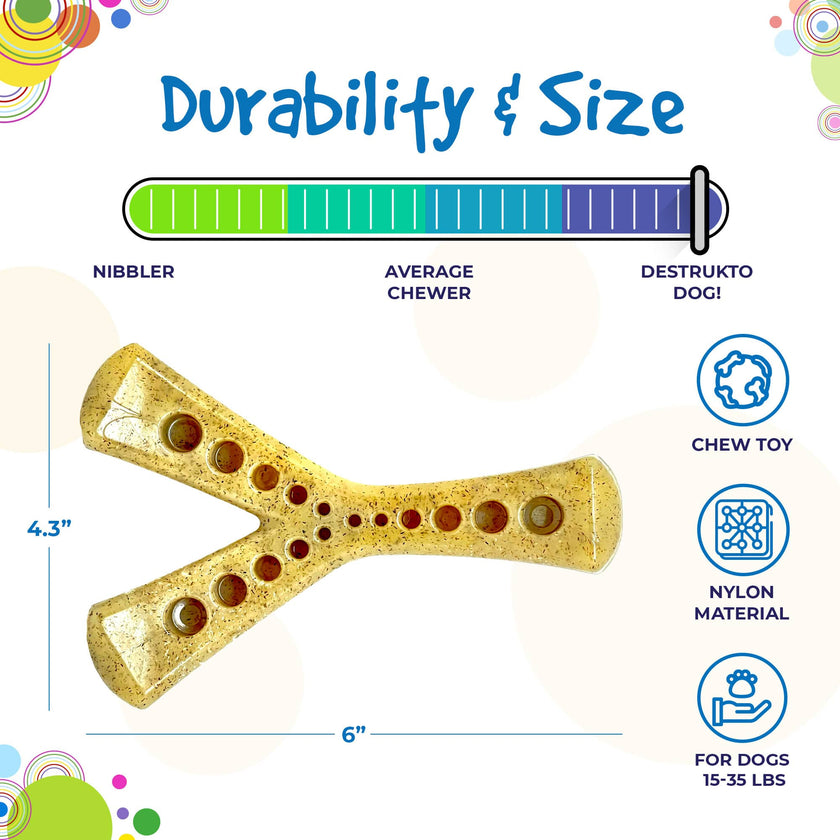 SP Wishbone Ultra Durable Nylon Dog Chew Toy for Aggressive Chewers
