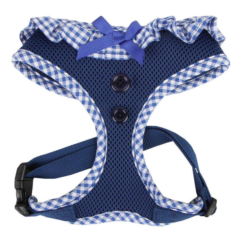 Checkered Ruffle Dog Harness Over-the-Head Vivien
