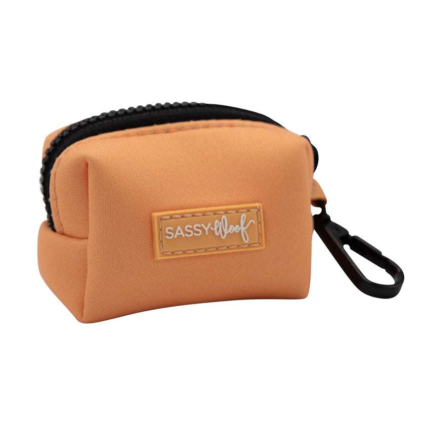 Dog Waste Bag Holder Orange With Clasp