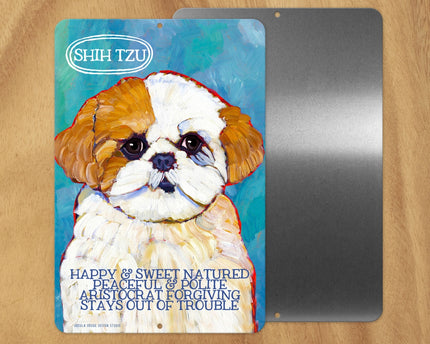 Shih Tzu (Tan & White) -UD Metal Sign