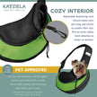 Pet Carrier Expandable Sling For Small Dogs And Cats Green