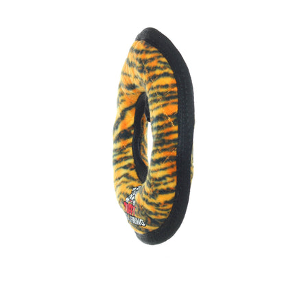 Tuffy Mega Jr Ring Tiger, Durable, Tough, Squeaky Dog Toy