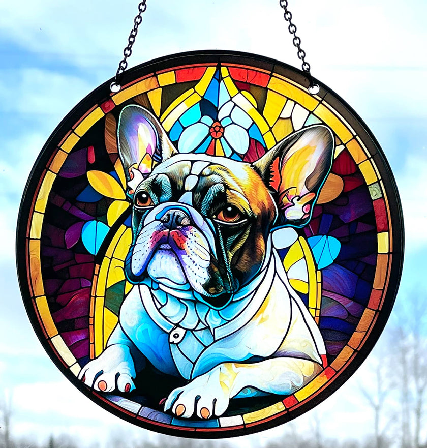 Frenchie Suncatcher with Chain