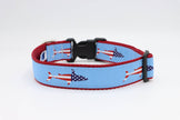 American Flag Shark Side Release Buckle Clip Dog Collar