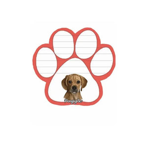 Puggle Paw Print Note Pad