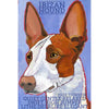 Ibizan Hound Brown and White Magnet UD