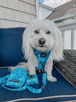 Dog Waste Bag Holder Blue Tropical Tides With Clasp