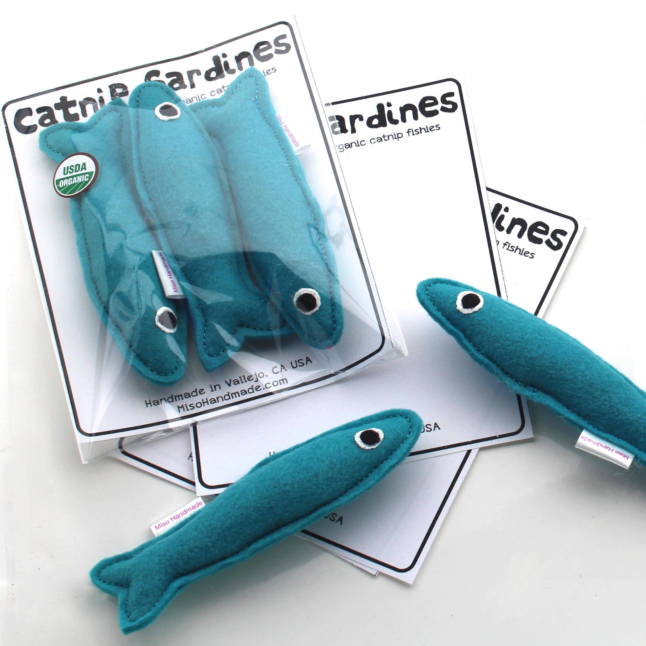 Cat Toy Catnip Wool Sardines Set of Three