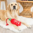 Dog Toy Hot Sauce Bottle Hearts On Fire Plush Rope Toy