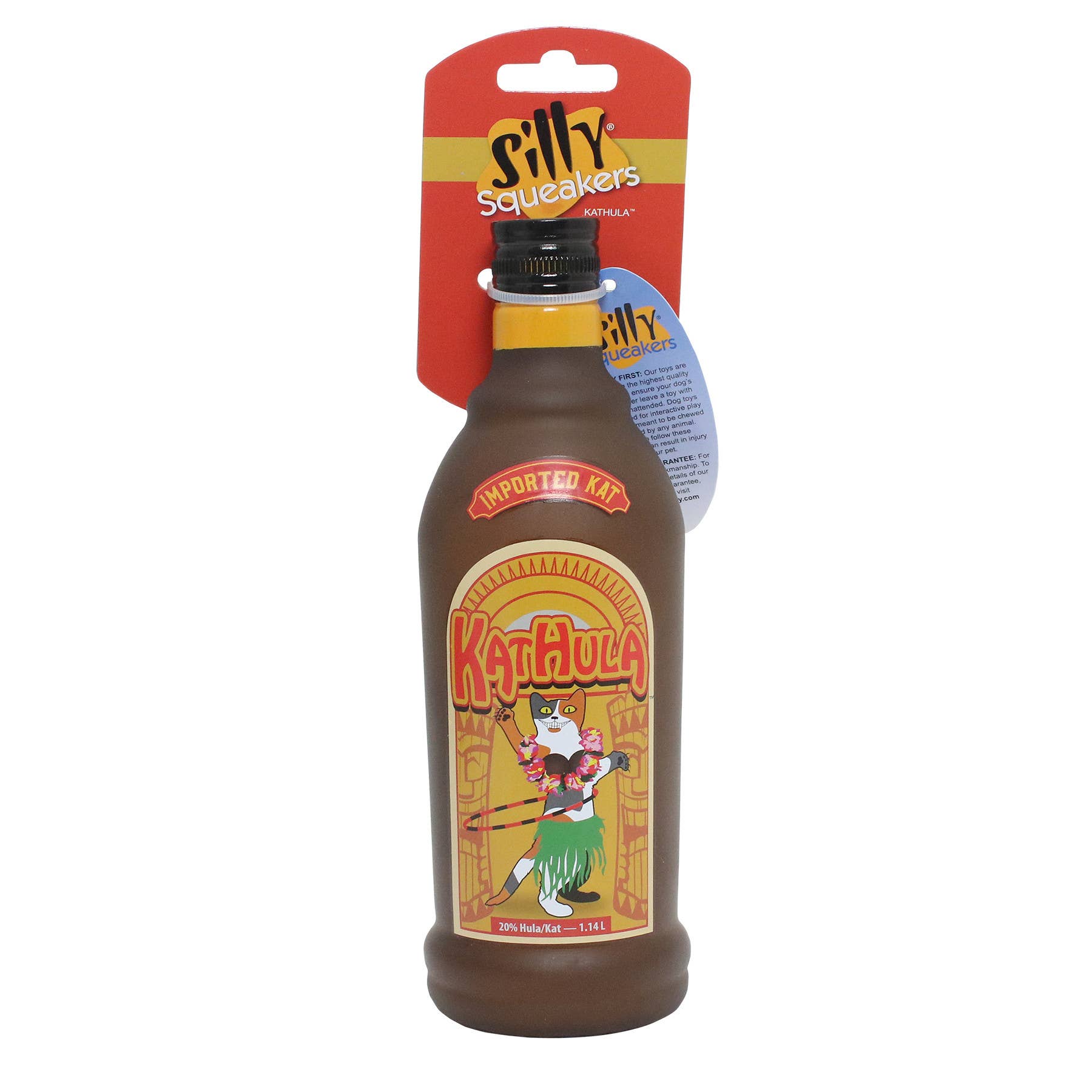 Silly Squeaker Liquor Bottle KatHula, Squeaky Dog Toy