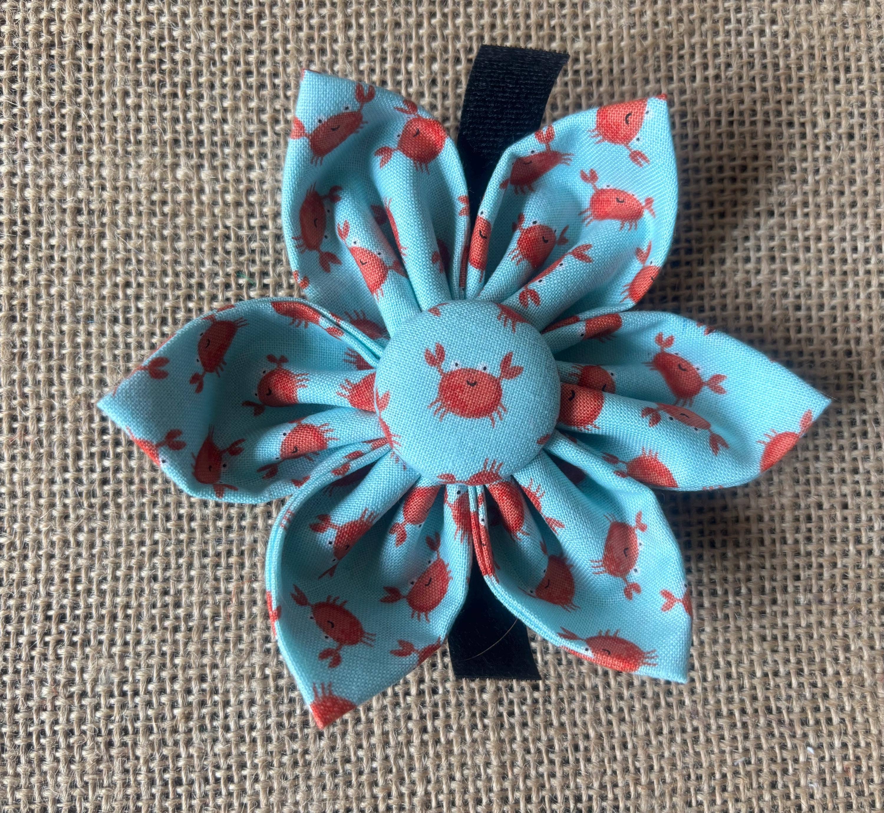 Crab Collar Flower Velcro Collar Flower for Cat and Dogs