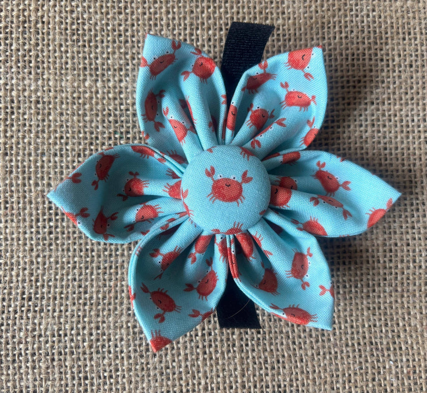 Crab Collar Flower Velcro Collar Flower for Cat and Dogs