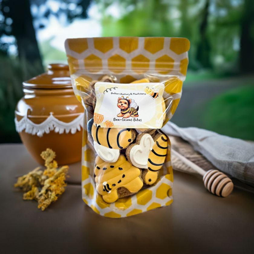 Dog Treat Cookies Honey Bee Bites Gift Bag